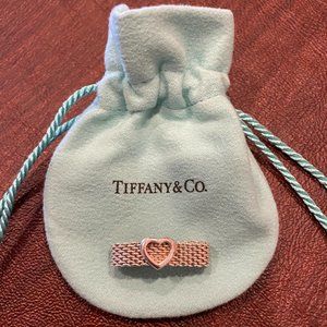Tiffany & Co. Somerset Mesh Heart Ring - Size 7